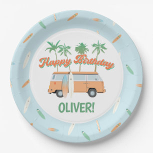 Prato De Papel Apanhe um Surf de Ondas em Qualquer Aniversário Id