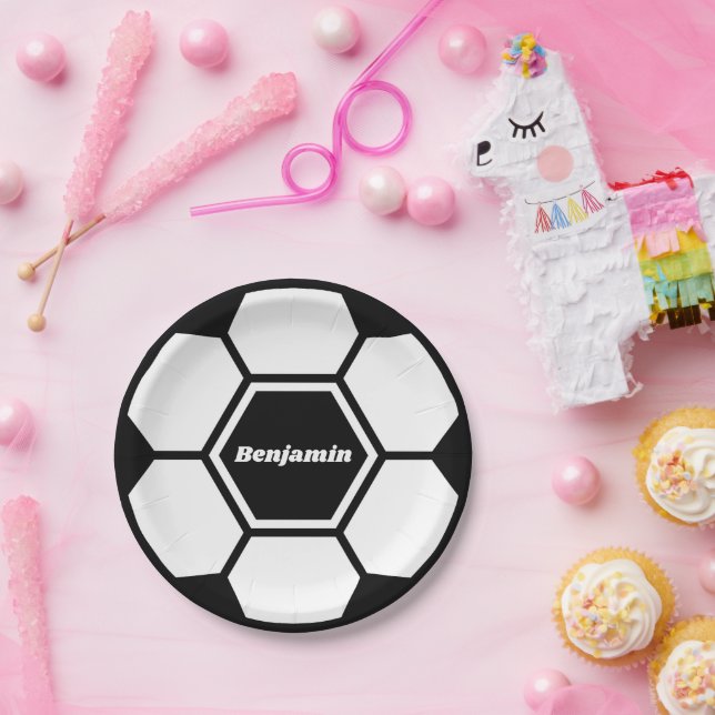Prato De Papel Apelido clássico do futebol bola de futebol (Festa)