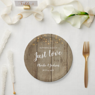 Prato De Papel Apenas Ame Casamento Russo com Glam Country