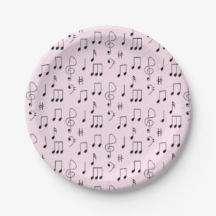 Prato De Papel Apenas Notado Rosa