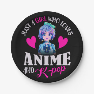 Prato De Papel Apenas uma garota que ama anime e Pop