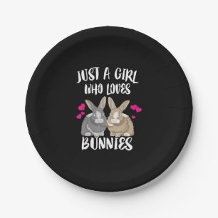 Prato De Papel Apenas Uma Menina Que Ama Coelhinhos Bunny Lover