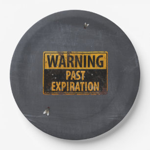 Prato De Papel Após o sinal de aviso bruto da expiração o Dia 