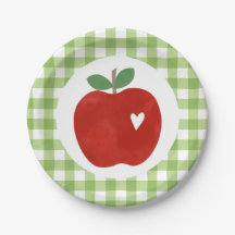 Apple of our Eye First aniversário Paper Plates