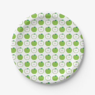 Prato De Papel Apple verde modela a placa de papel