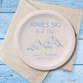 Prato De Papel Apres Ski Clube Azul de Bacharelado de Inverno De