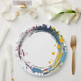 Prato De Papel Apresentação de cores