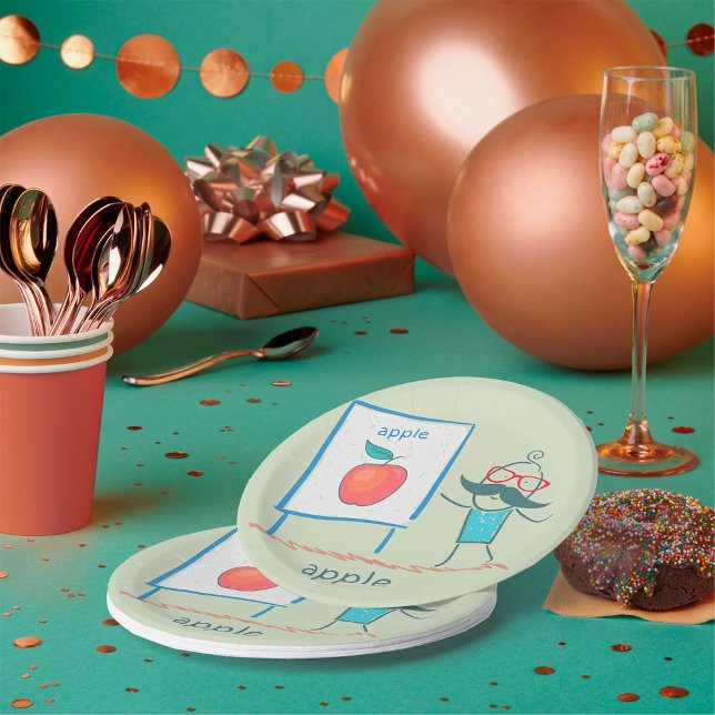 Prato De Papel Apresentando Uma Maçã (Criador carregado)