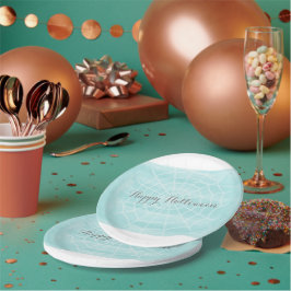 Prato De Papel Aqua Watercolor Spider Halloween