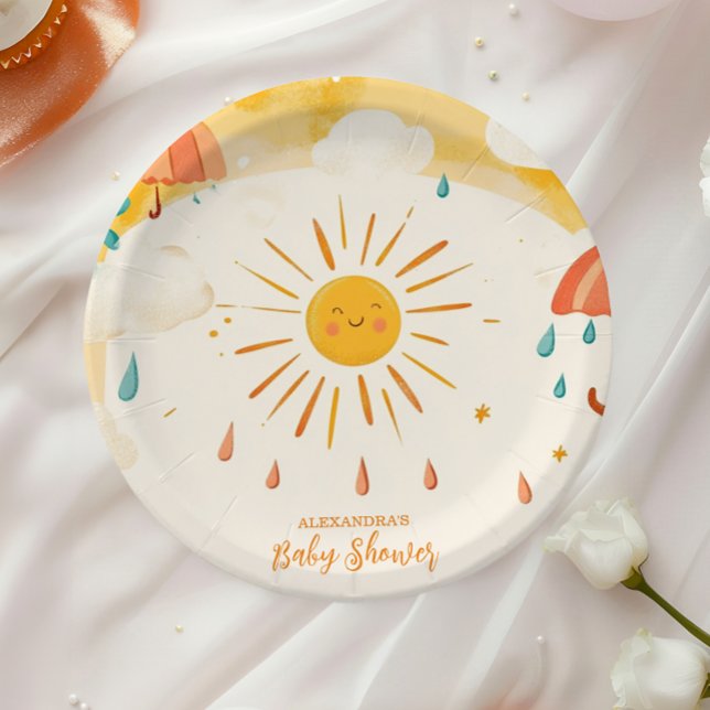 Prato De Papel Aqui vem o Sol Amarelo Filho (Criador carregado)