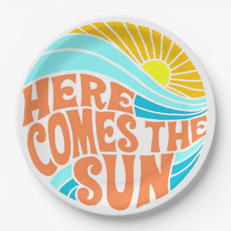 Prato De Papel Aqui vem o Sol Tee, Estilo Retro, Estilo Hippie