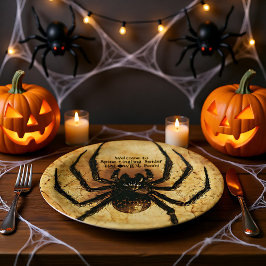 Prato De Papel 🕷️ Aranha-Aranha-Aranha-Aranha-Aranha HALLOWEEN B