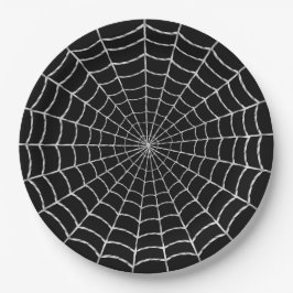 Prato De Papel Aranha Assustadora de Halloween
