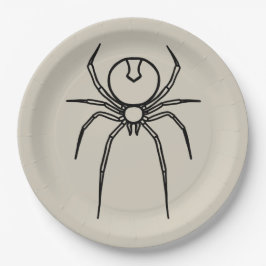 Prato De Papel Aranha - Branco Osso e Preto Bato