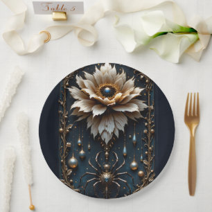 Prato De Papel Aranha de Casamento – Guardiã do Florescer da Lua.