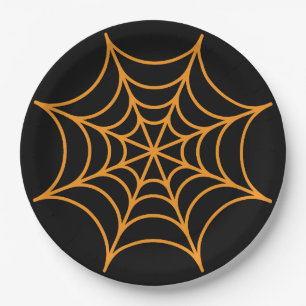 Prato De Papel Aranha-de-laranja com fundo preto