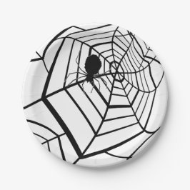 Prato De Papel Aranha - Halloween - Placa de Papel