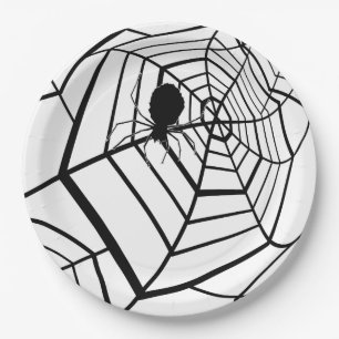 Prato De Papel Aranha - Halloween - Placa de Papel