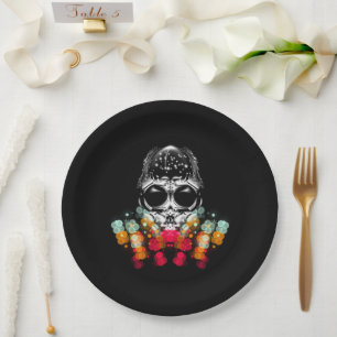 Prato De Papel Aranha-queda-branca com chapéu de Dewdrop