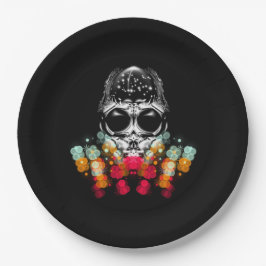 Prato De Papel Aranha-queda-branca com chapéu de Dewdrop