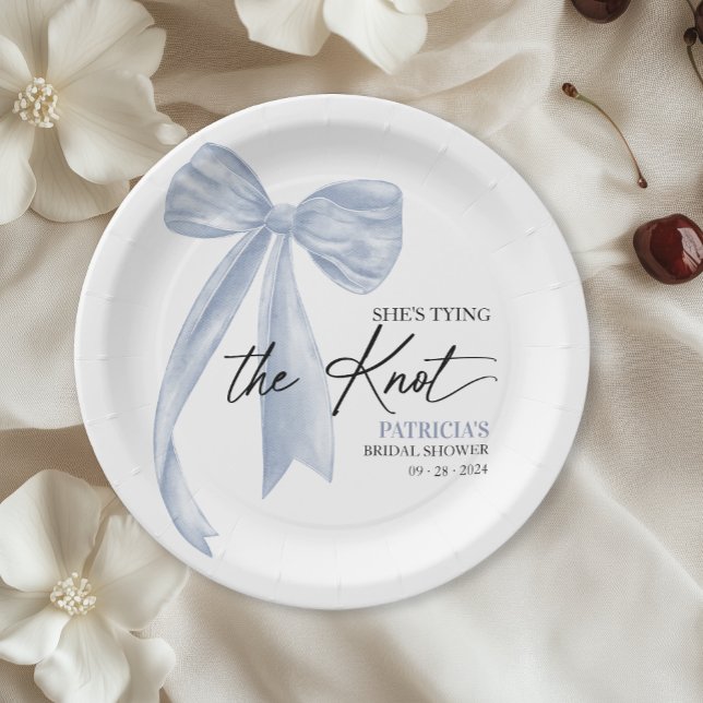 Prato De Papel Arco Azul Dusty Ela é Chá de panela Casando (Criador carregado)