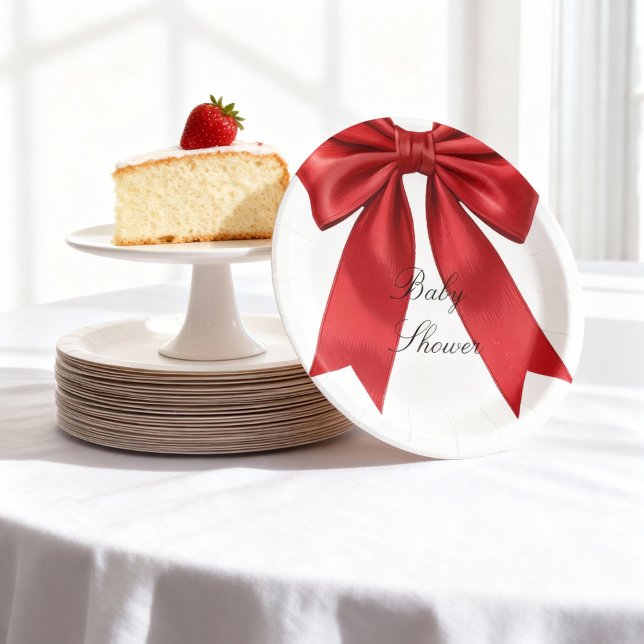 Prato De Papel Arco de coquete rosa elegante (Criador carregado)