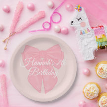 Arco de Fita Rosa Coquette