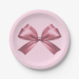 Prato De Papel Arco estético de Satin, Rosa, Bonito