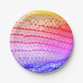 Prato De Papel Arco-Íris, cor-de-rosa, peixes roxos, escala 4Jani