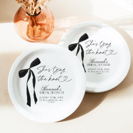 Prato De Papel Arco Preto, ela é Chá de panela de Casando