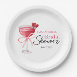 Prato De Papel Arco Rosa Moderno Cocktail