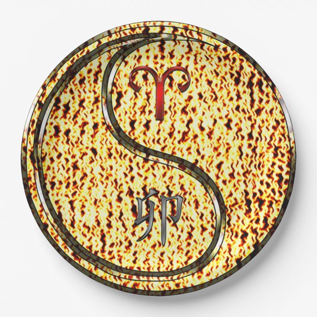 Prato De Papel Aries & Fire Rabbit (Frente)