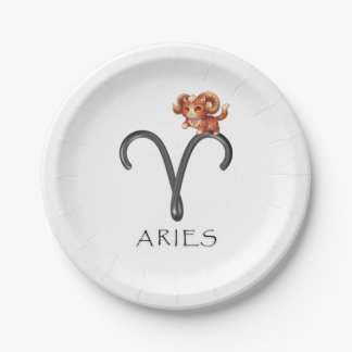 Prato De Papel Aries Party Plate