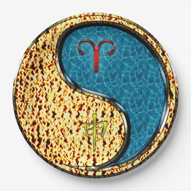 Prato De Papel Aries & Water Monkey (Frente)