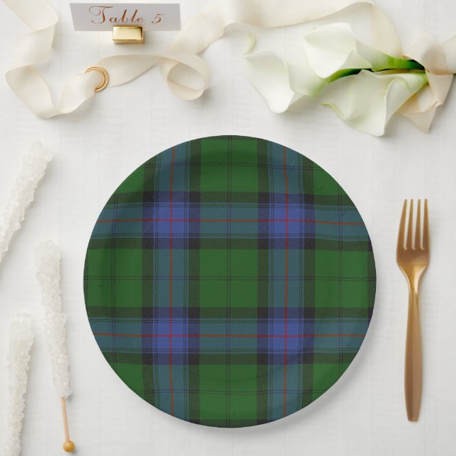 Prato De Papel Armstrong Clan Tartan - Padrão de Xadrez escocês (Casamento)