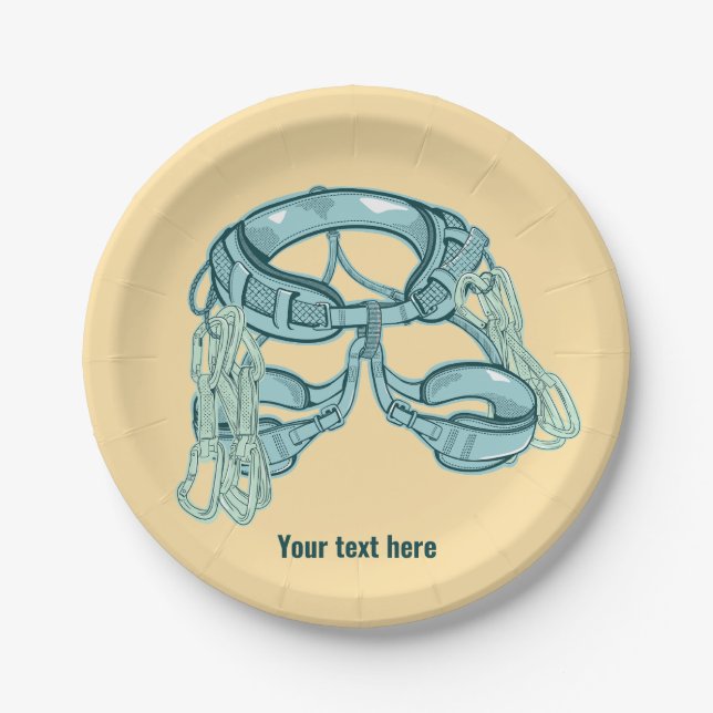 Prato De Papel Arnês de escalada com desenhar rápidos (Frente)