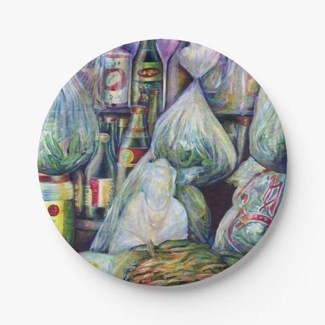 Prato De Papel Aromas secos ao Sol de Singapura (Frente)