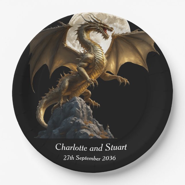 Prato De Papel Arrasamento do Dragão Fierce (Frente)