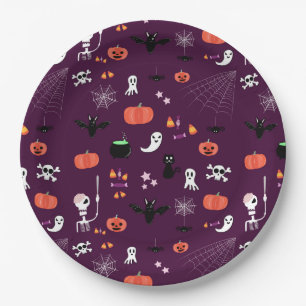 Prato De Papel Arte Assustadoramente Fofa de Halloween
