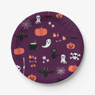 Prato De Papel Arte Assustadoramente Fofa de Halloween