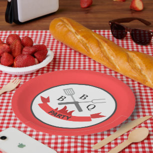 Prato De Papel Arte de churrasco legal