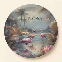 Arte de Flamingo Tropical Vintage Personalizado