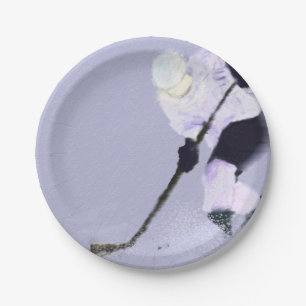 Prato De Papel Arte de Hóquei em Gelo