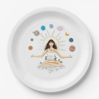 Prato De Papel Arte de meditação