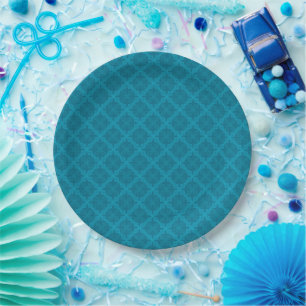 Prato De Papel Arte deco geométrico azul