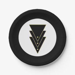 Prato De Papel Arte Deco Moderna Smoking