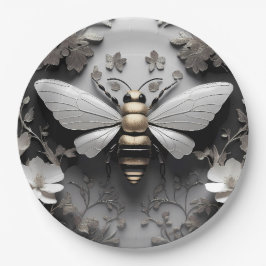 Prato De Papel Arte Geométrica das Abelhas de Honeybee