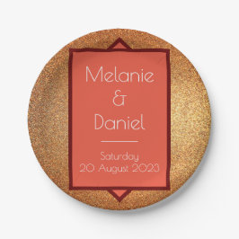 Prato De Papel Arte Moderna Deco Gatsby Glitter Wedding