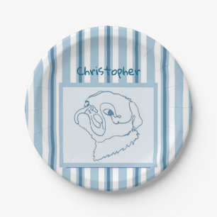 Prato De Papel Arte Personalizada de Linha de Bath de Verão