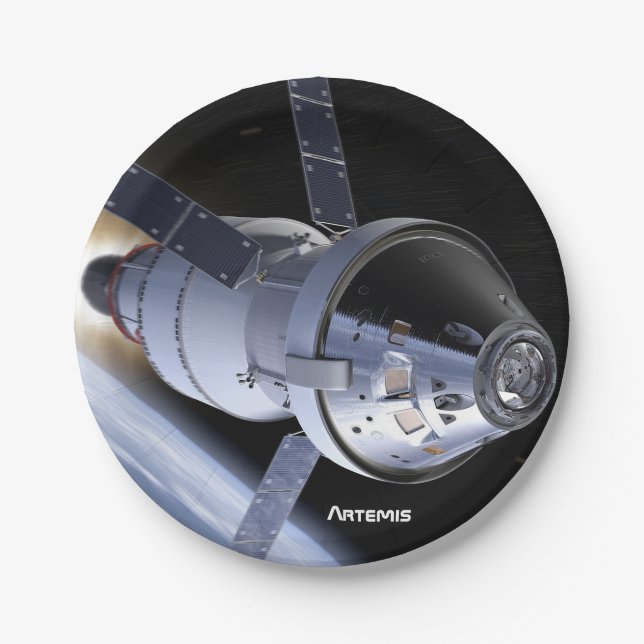 Prato De Papel Artemis Orion SLS Moon Mission (Frente)